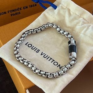 Brand New Mens Louis Vuitton Monogram Chain Bracelet
